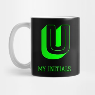 Letter U Initials Unique Name T-Shirt Mug